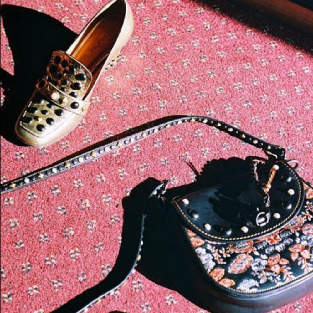 NIB - COACH 1941 Gold Metallic Studded Loafers - Picture 8 of 8